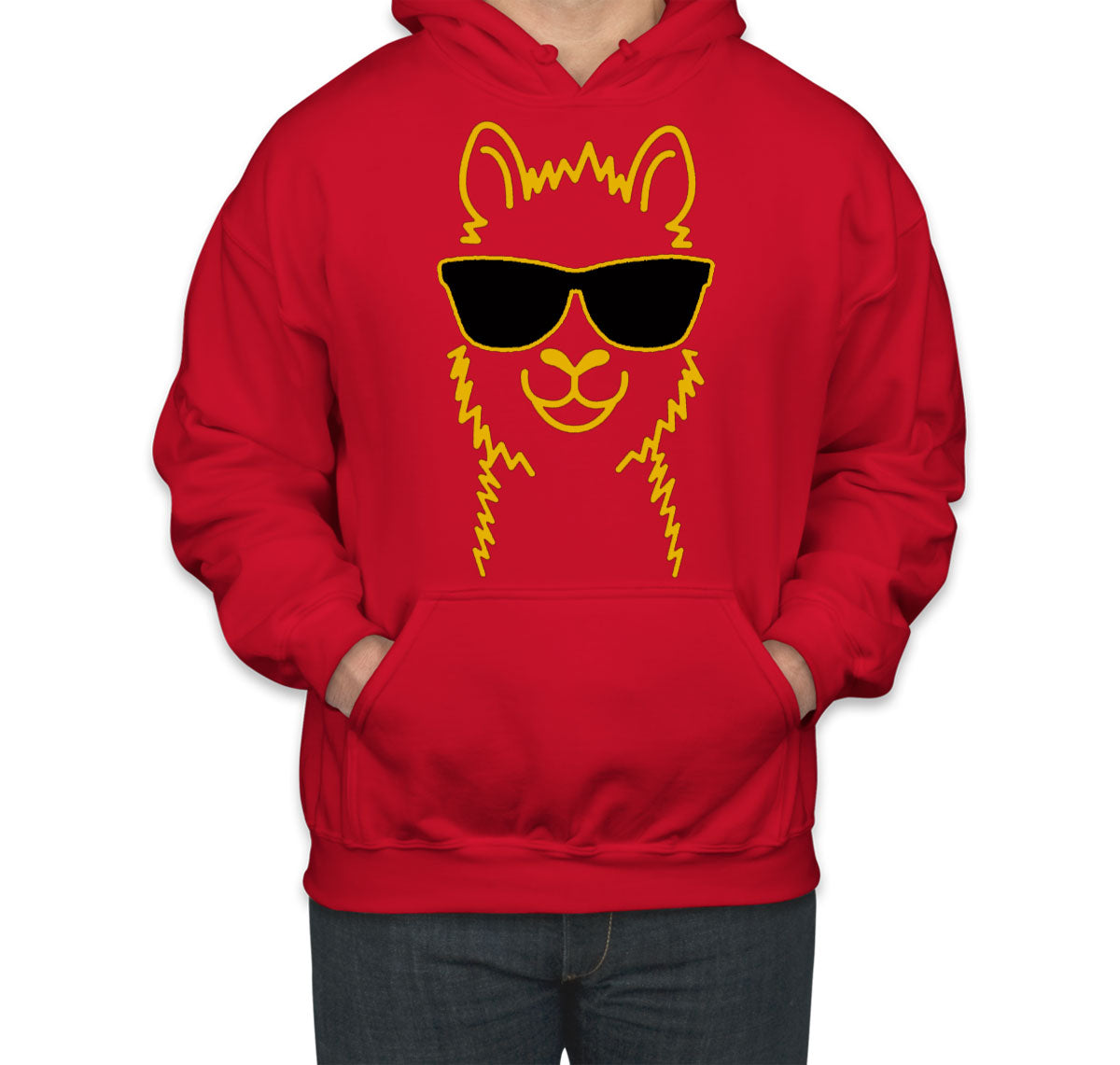 Llama With Sunglasses Unisex Hoodie