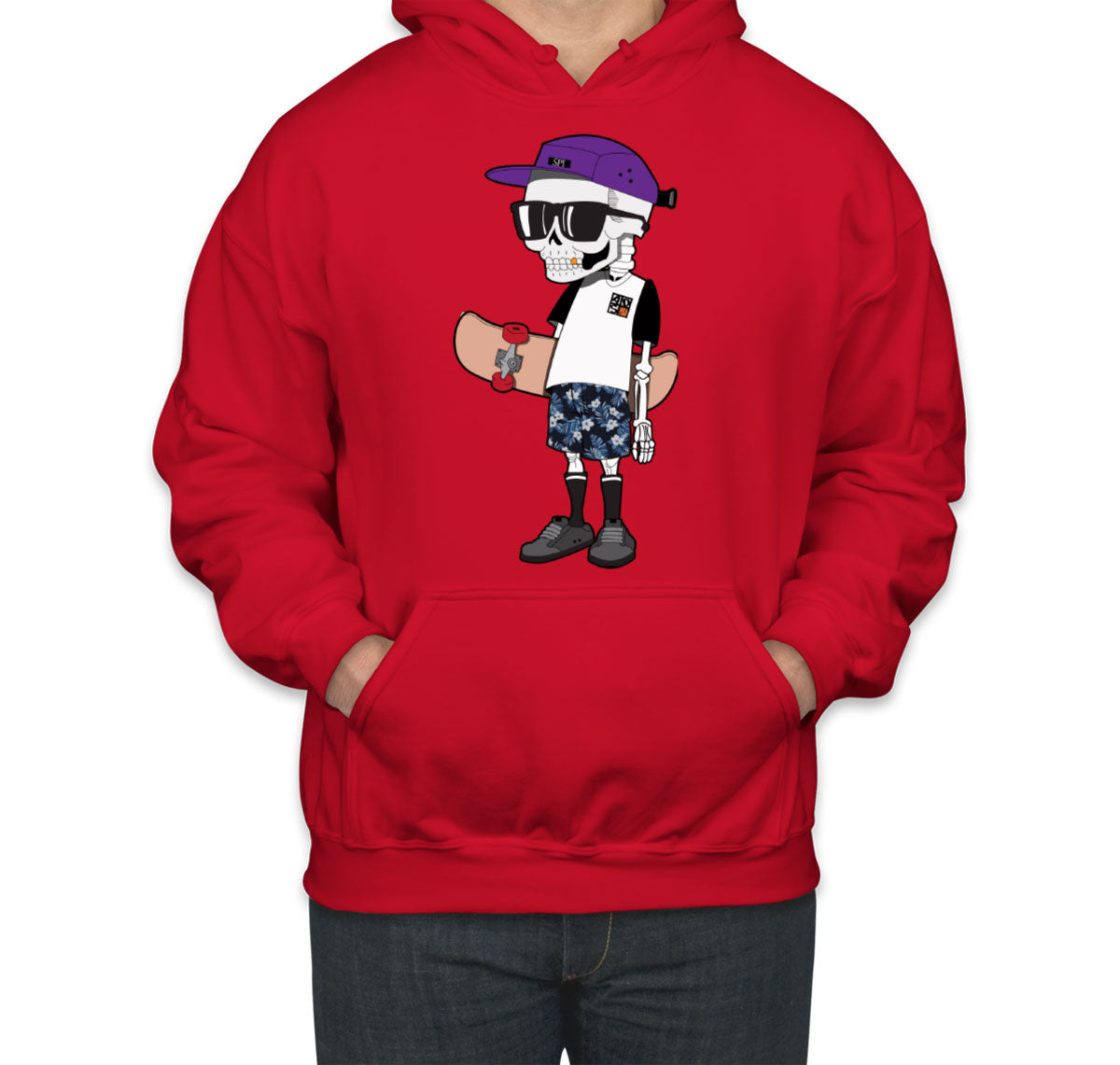Skeleton Skateboard Unisex Hoodie