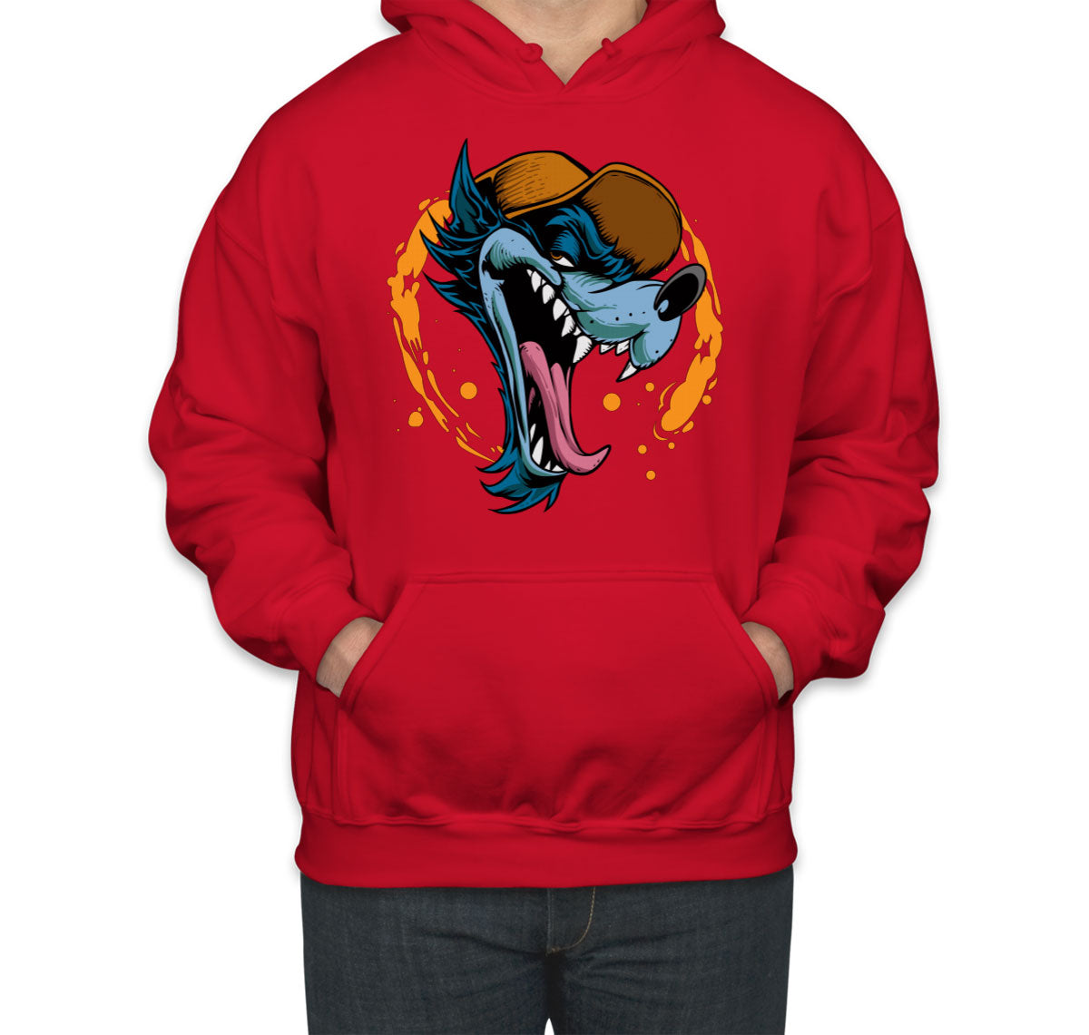 Wolf Head Cartoon Unisex Hoodie