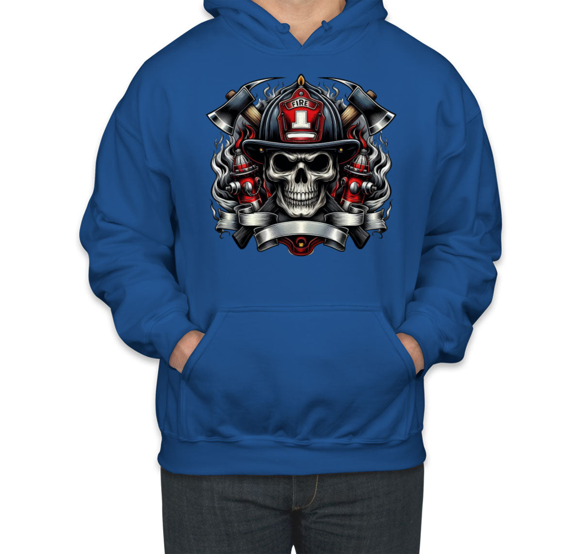 Firefighter Skull Unisex Hoodie