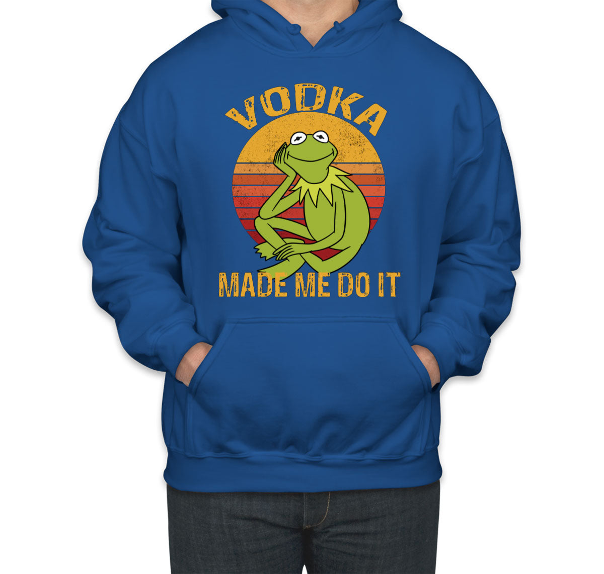 Vodka Made Me Do It Frog Meme Unisex Hoodie