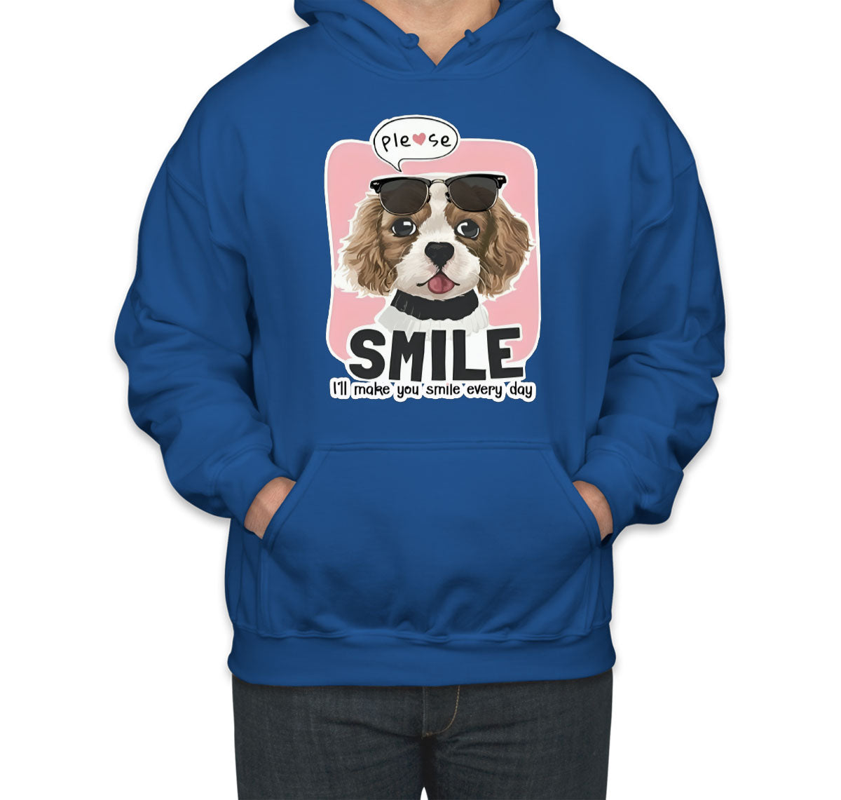 Please Smile Happy Dog Unisex Hoodie