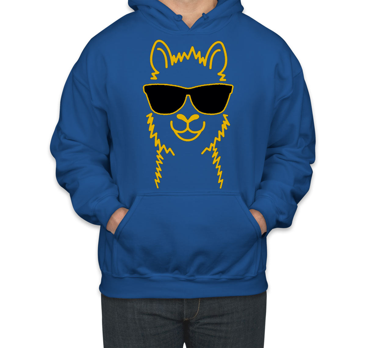Llama With Sunglasses Unisex Hoodie