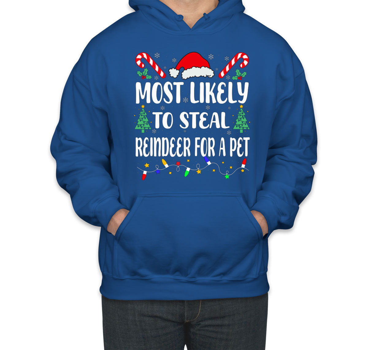 Most Likely To Steal Reindeer For A Pet Christmas Unisex Hoodie
