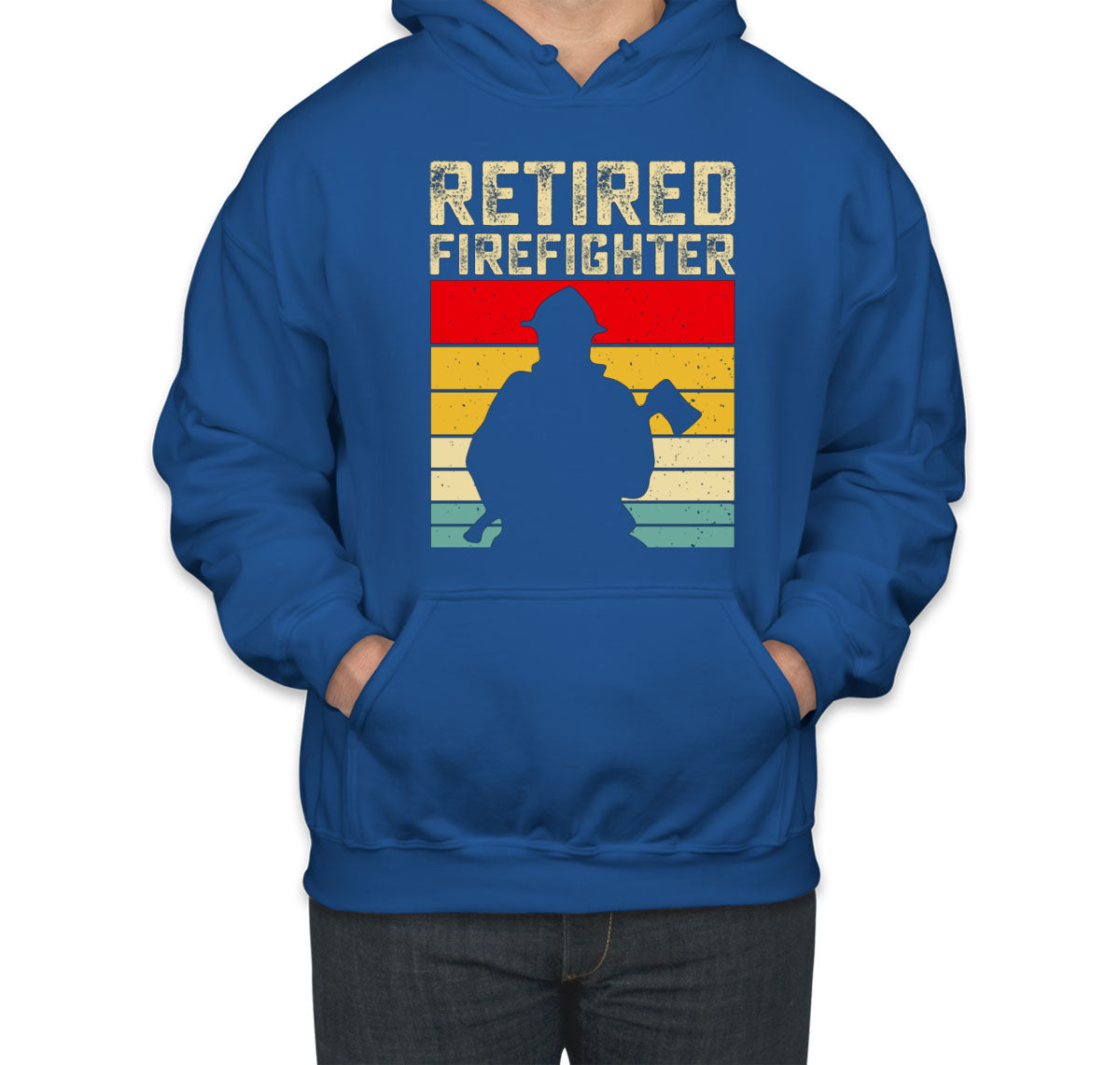 Retro Vintage Retired Firefighter Unisex Hoodie