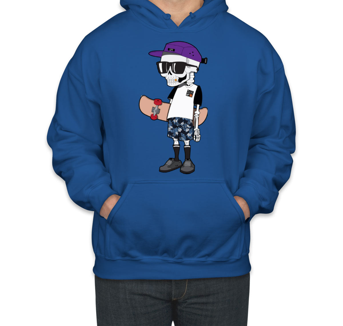 Skeleton Skateboard Unisex Hoodie