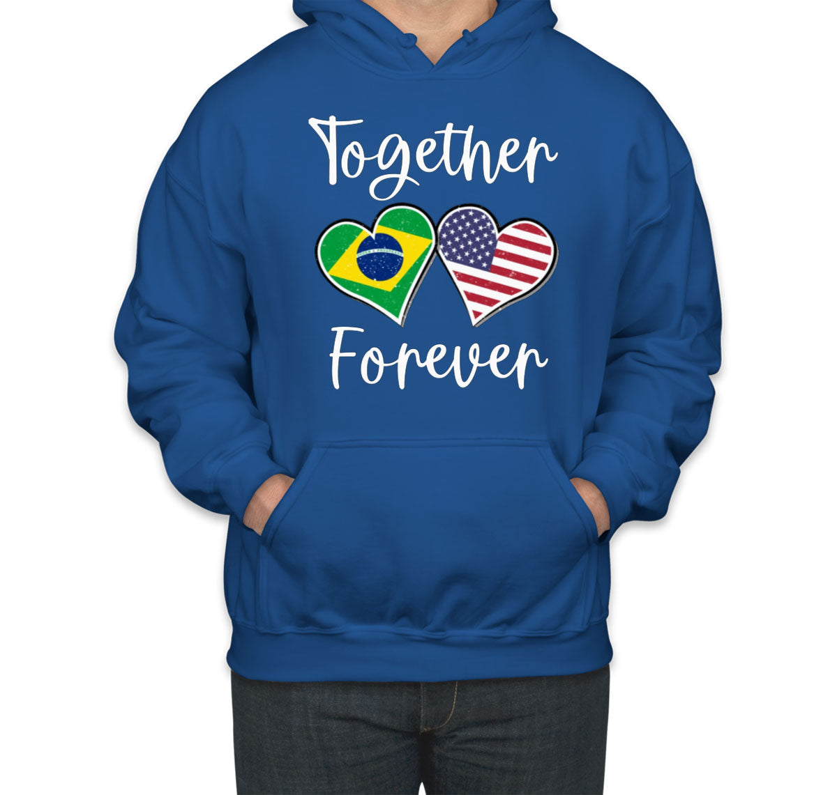USA Brazil American Brazilian Valentine's Day Unisex Hoodie