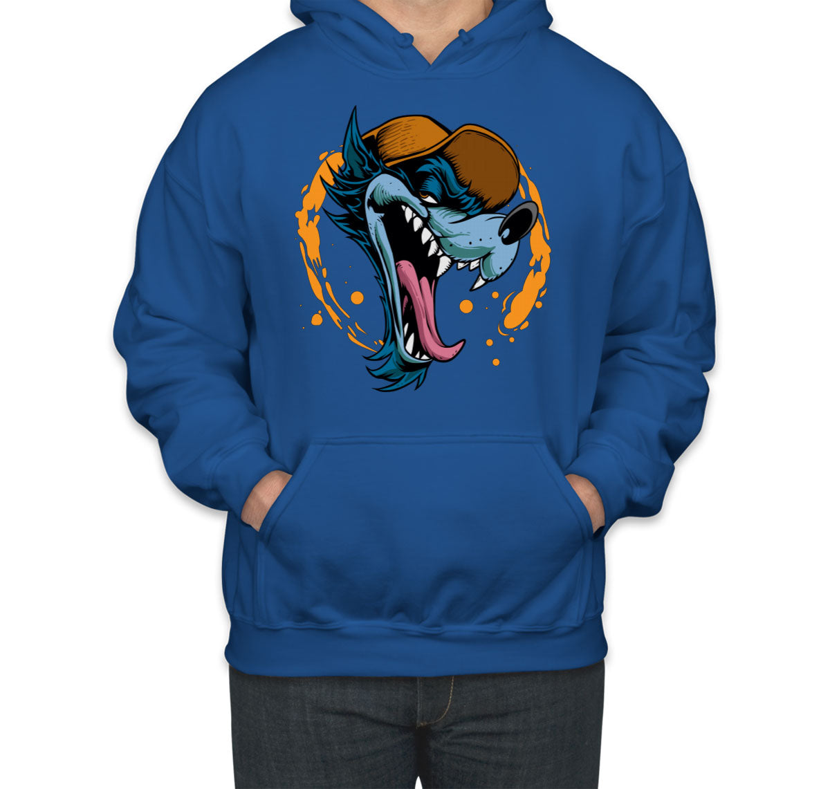 Wolf Head Cartoon Unisex Hoodie