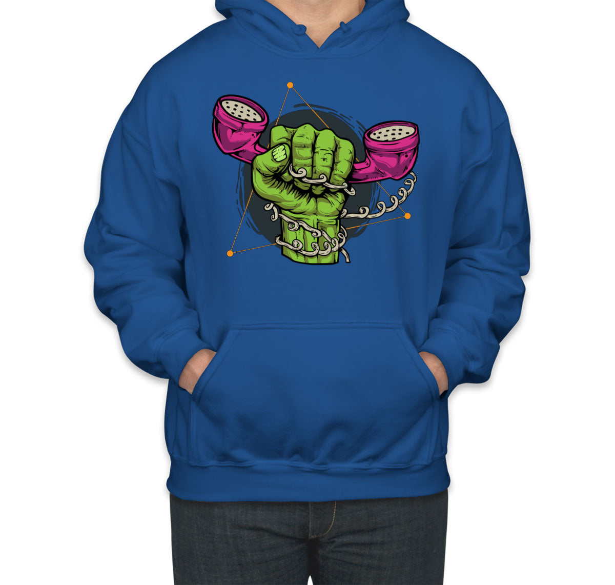 Zombie Hand Holding The Phone Unisex Hoodie
