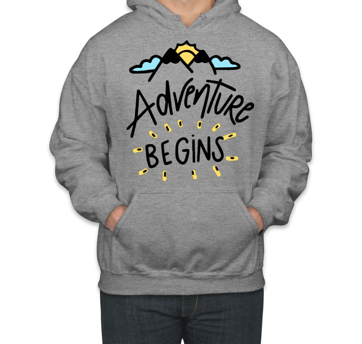 Adventure Begins Camping Unisex Hoodie