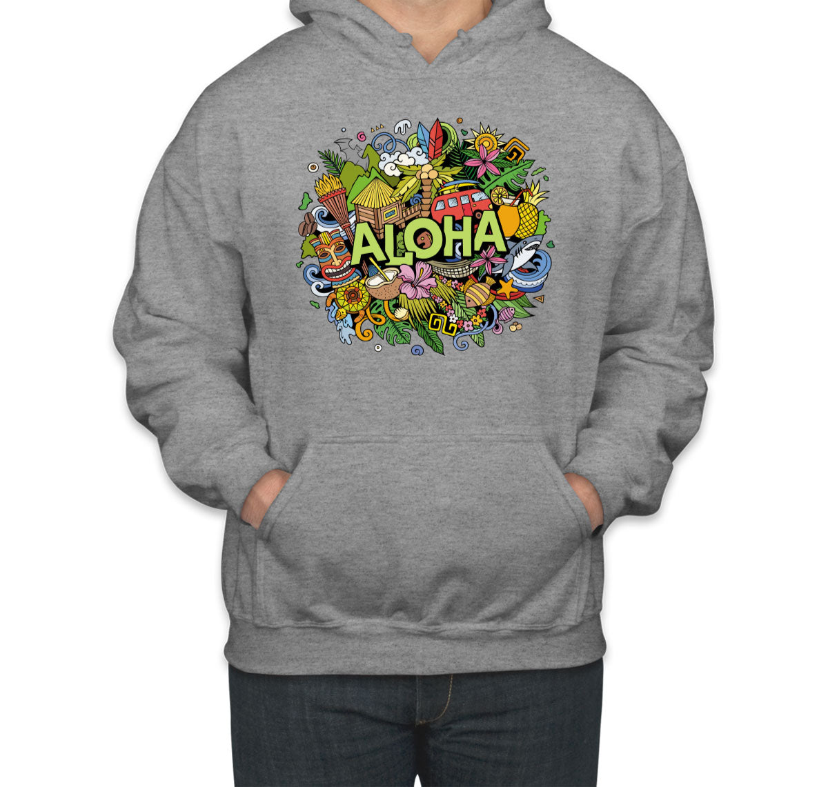 Aloha Hawaii Doodle Unisex Hoodie