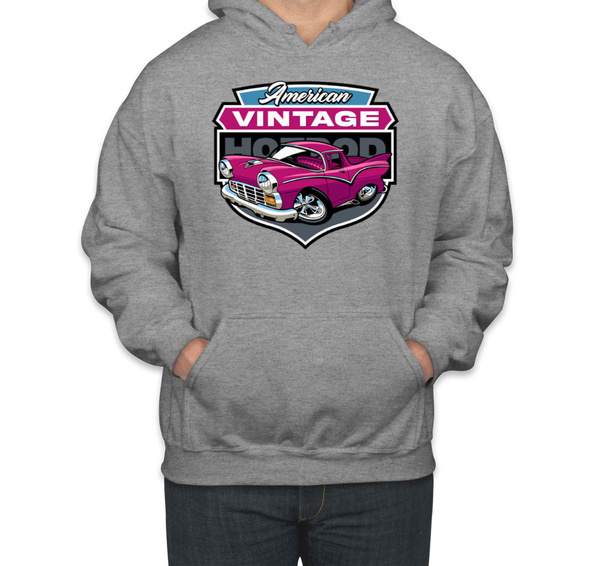 American Vintage Hotrod Car Unisex Hoodie