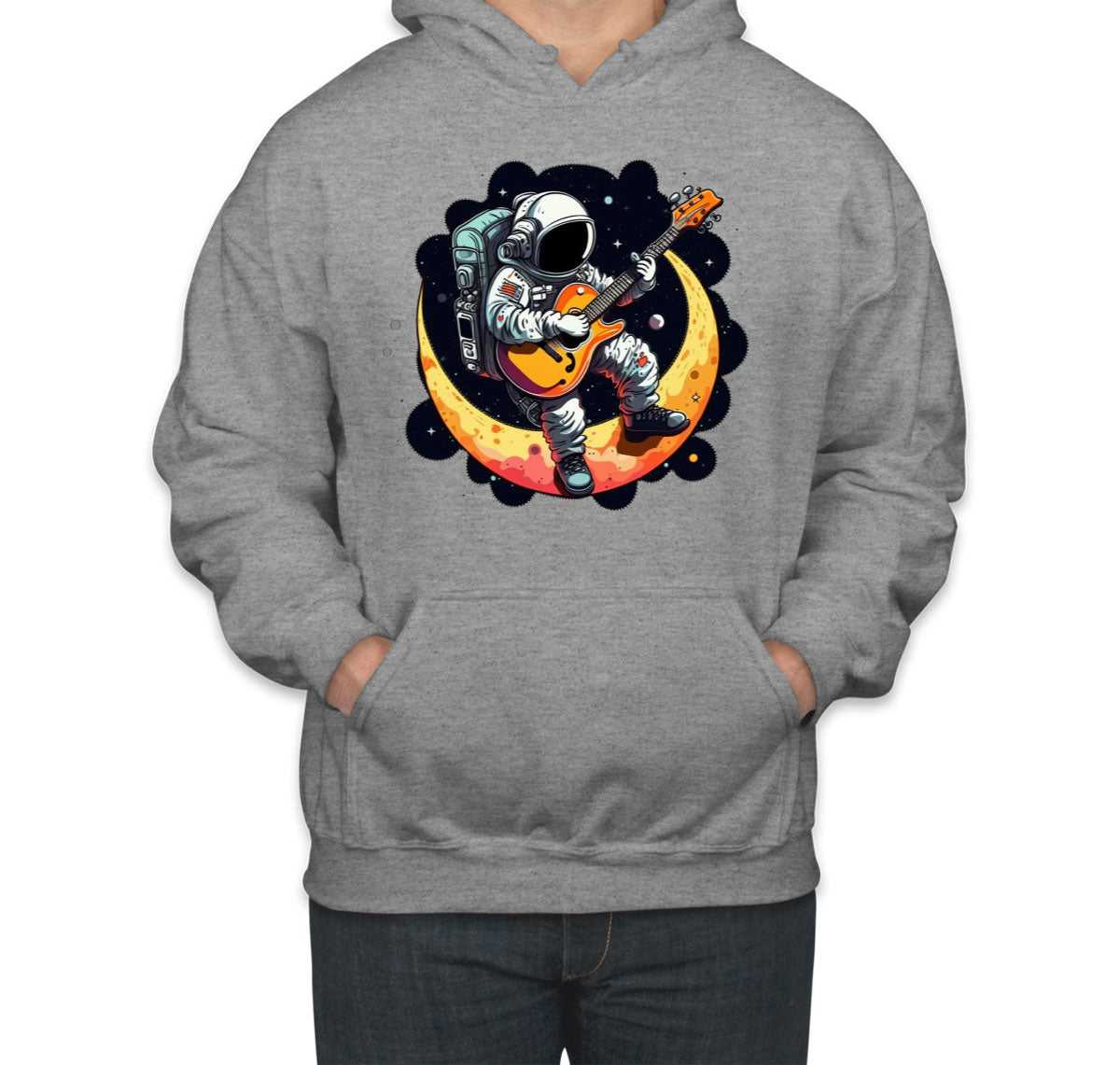 Astronaut Playing Guitar Unisex Hoodie