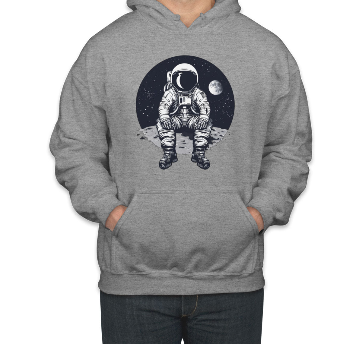 Astronaut Sitting On Moon Unisex Hoodie