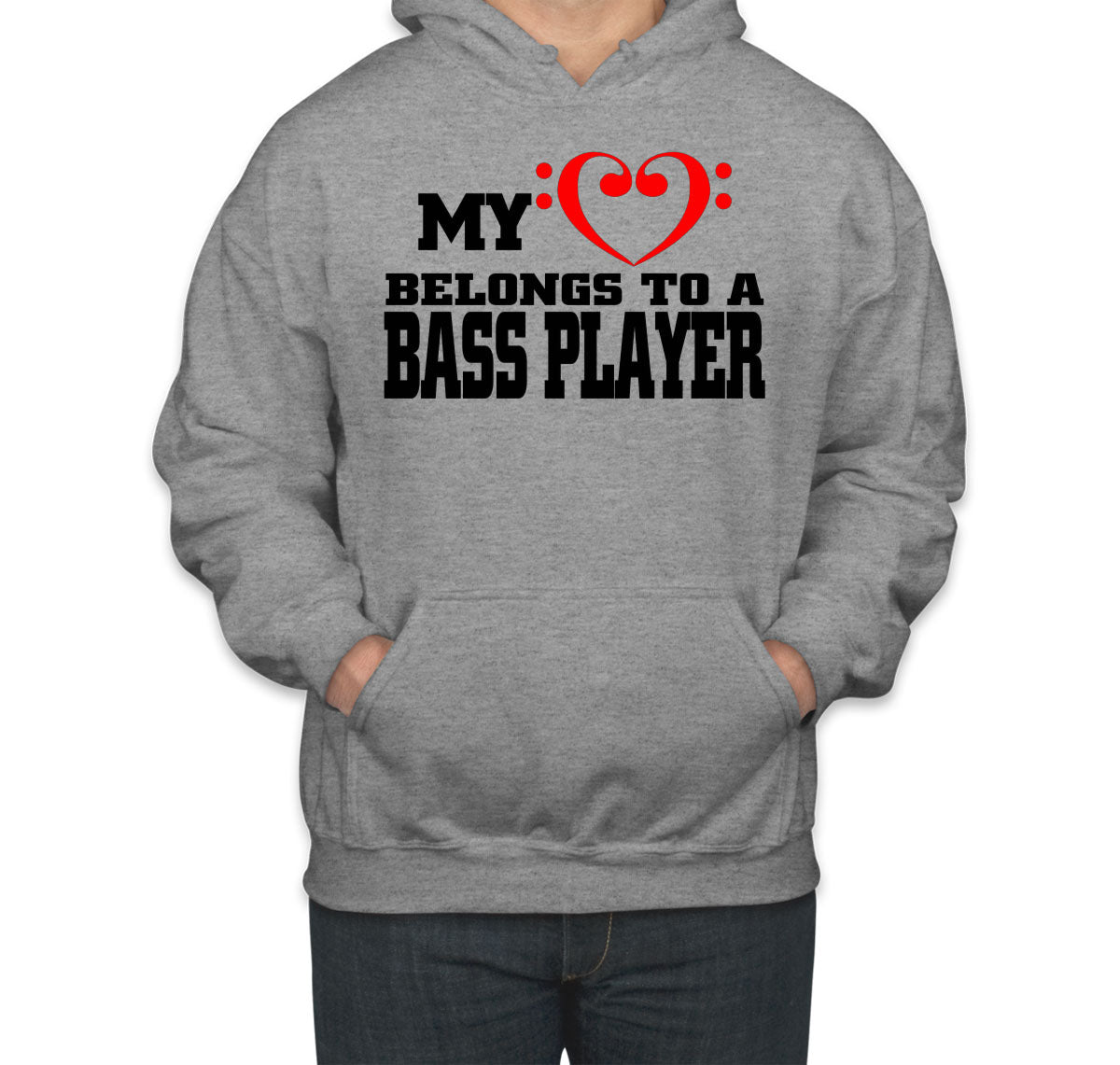 My Heart Belongs To A Bass Player Unisex Hoodie
