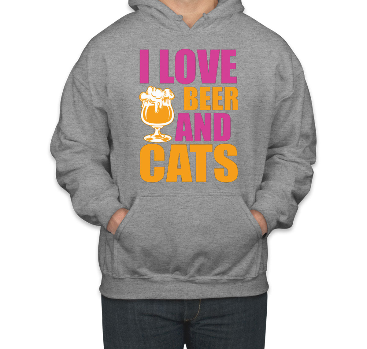 I Love Beer And Cats Unisex Hoodie