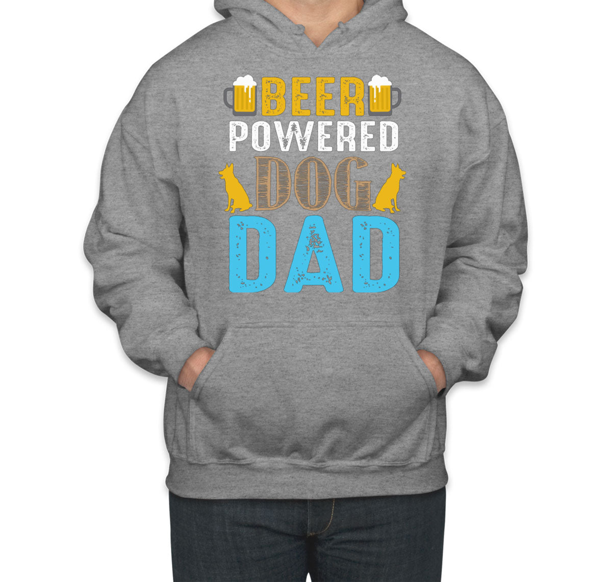 Beer Powered Dog Dad Father's Day Unisex Hoodie
