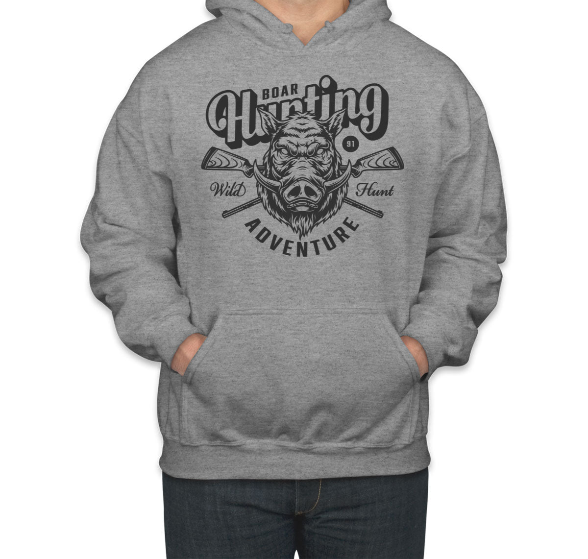 Boar Hunting Wild Hunt Adventure Unisex Hoodie