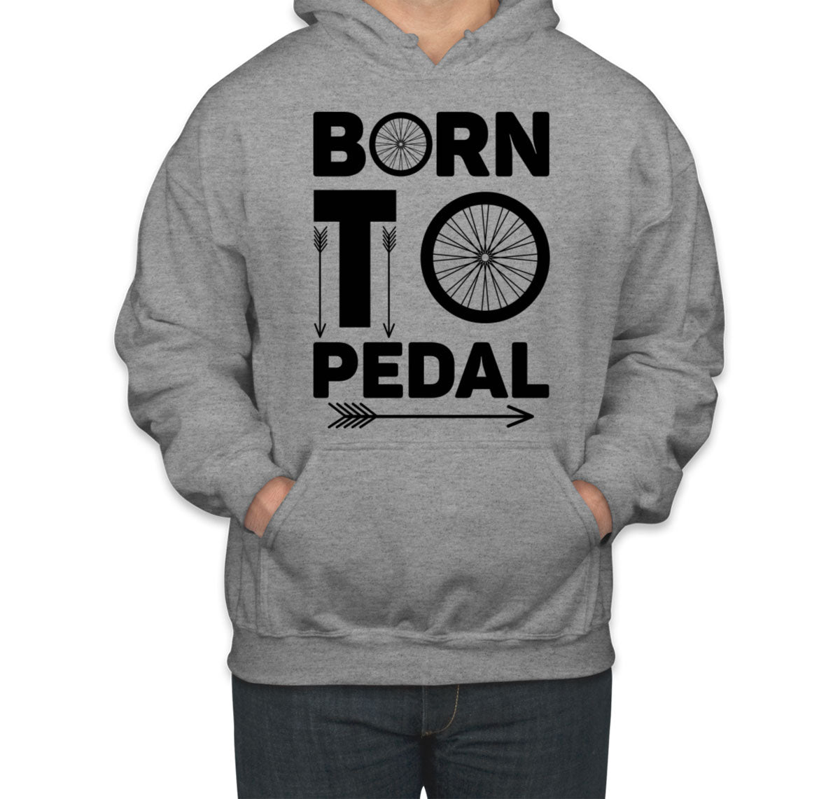Born To Pedal Bicycle Cycling Unisex Hoodie