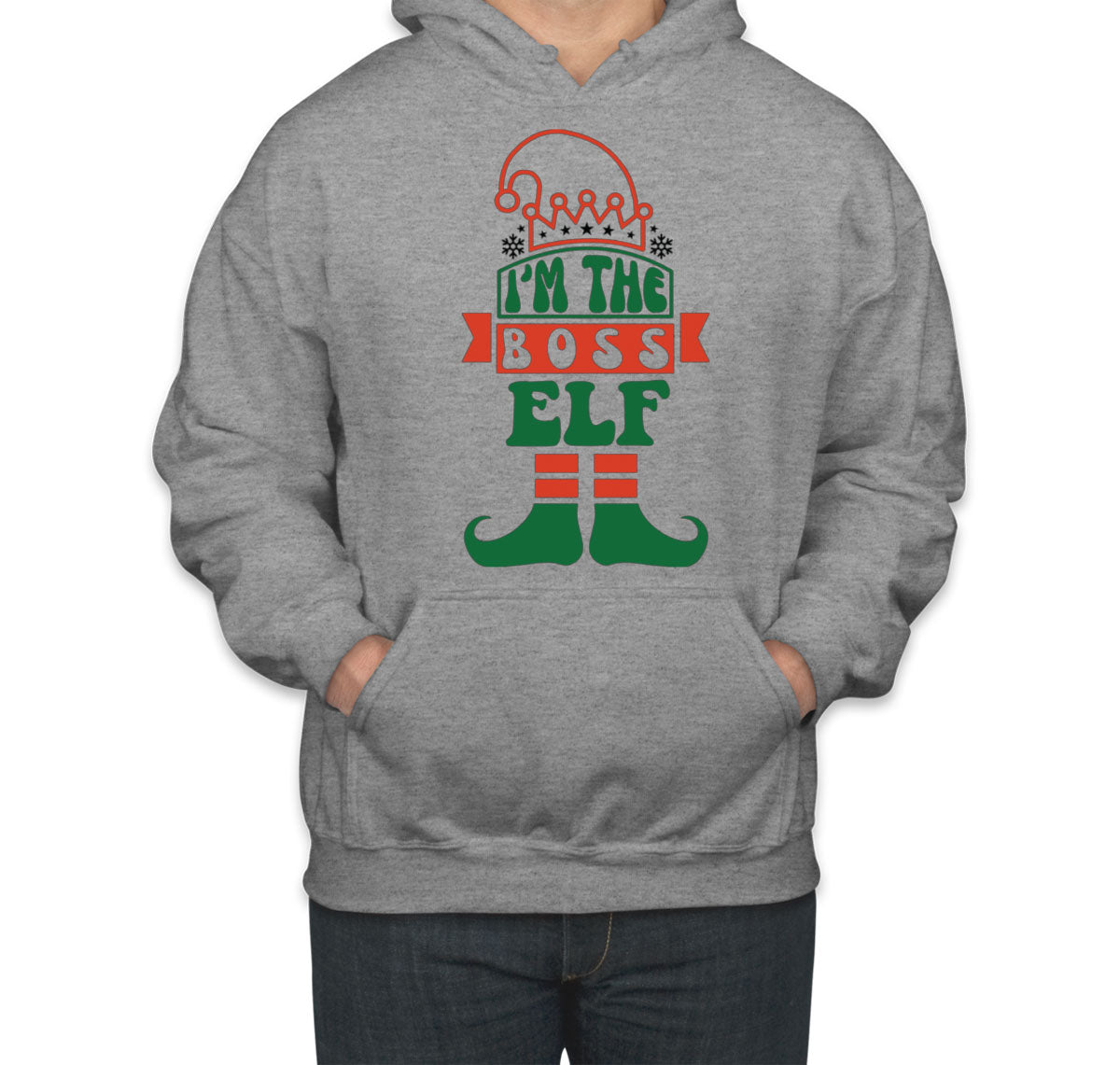 I'm The Boss Elf Christmas Unisex Hoodie