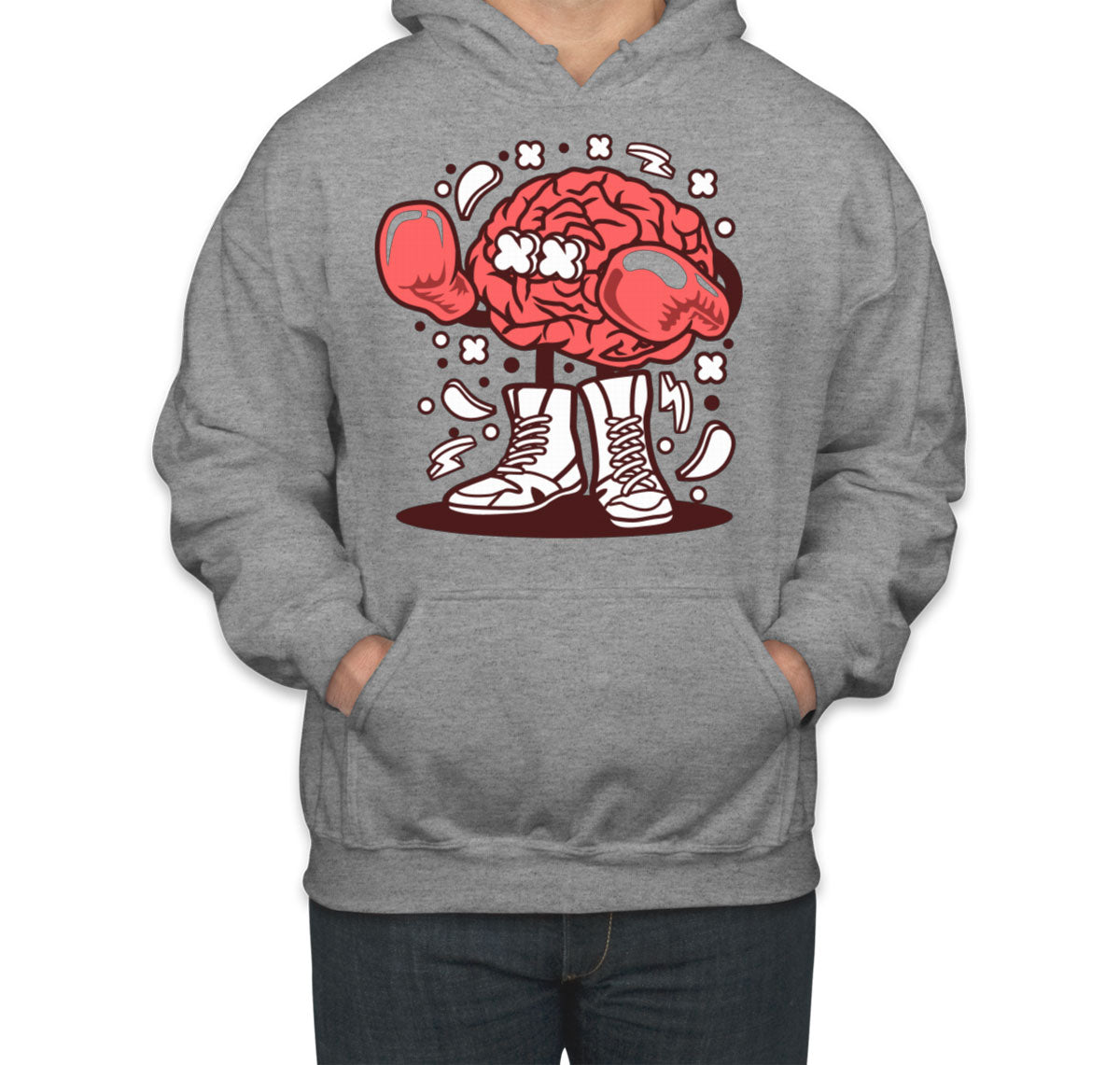Boxer Brain Cartoon Unisex Hoodie