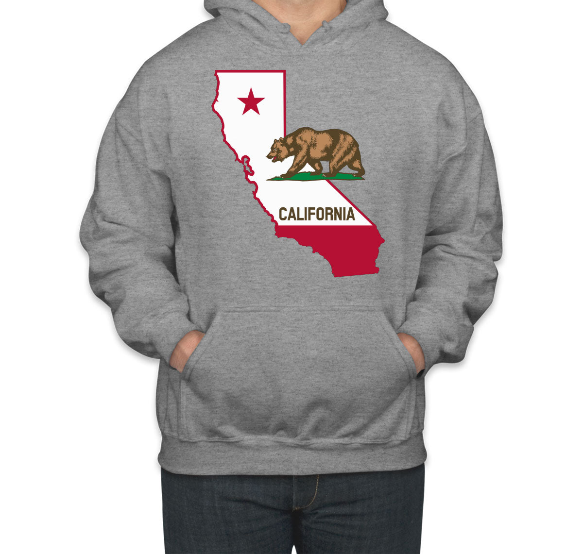 California State Flag Bear Unisex Hoodie