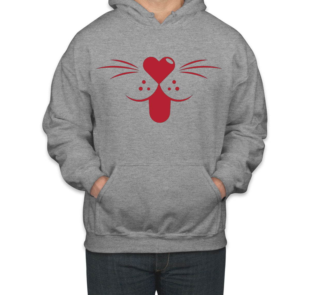 Cartoon Cat Mouth Unisex Hoodie