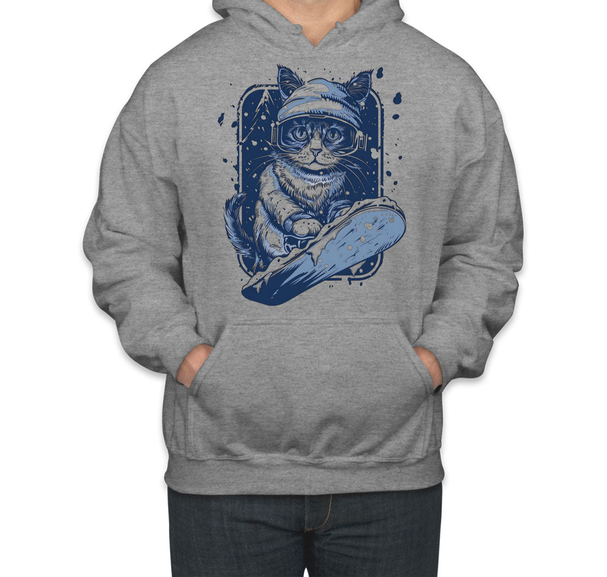 Snowboarding Cat Unisex Hoodie