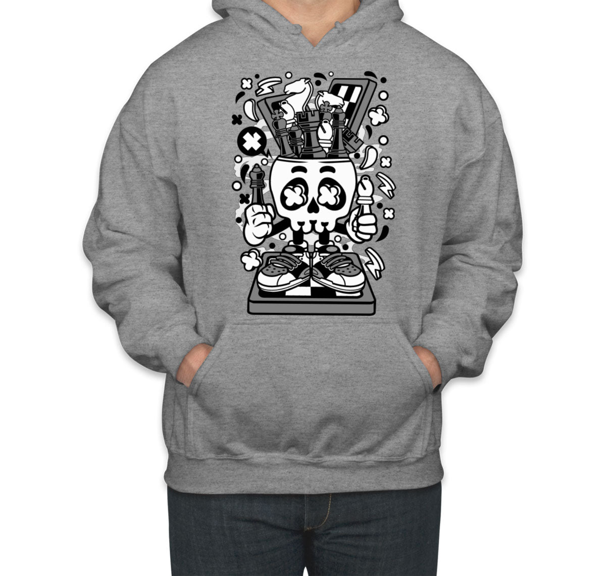 Chess Skull Head Unisex Hoodie