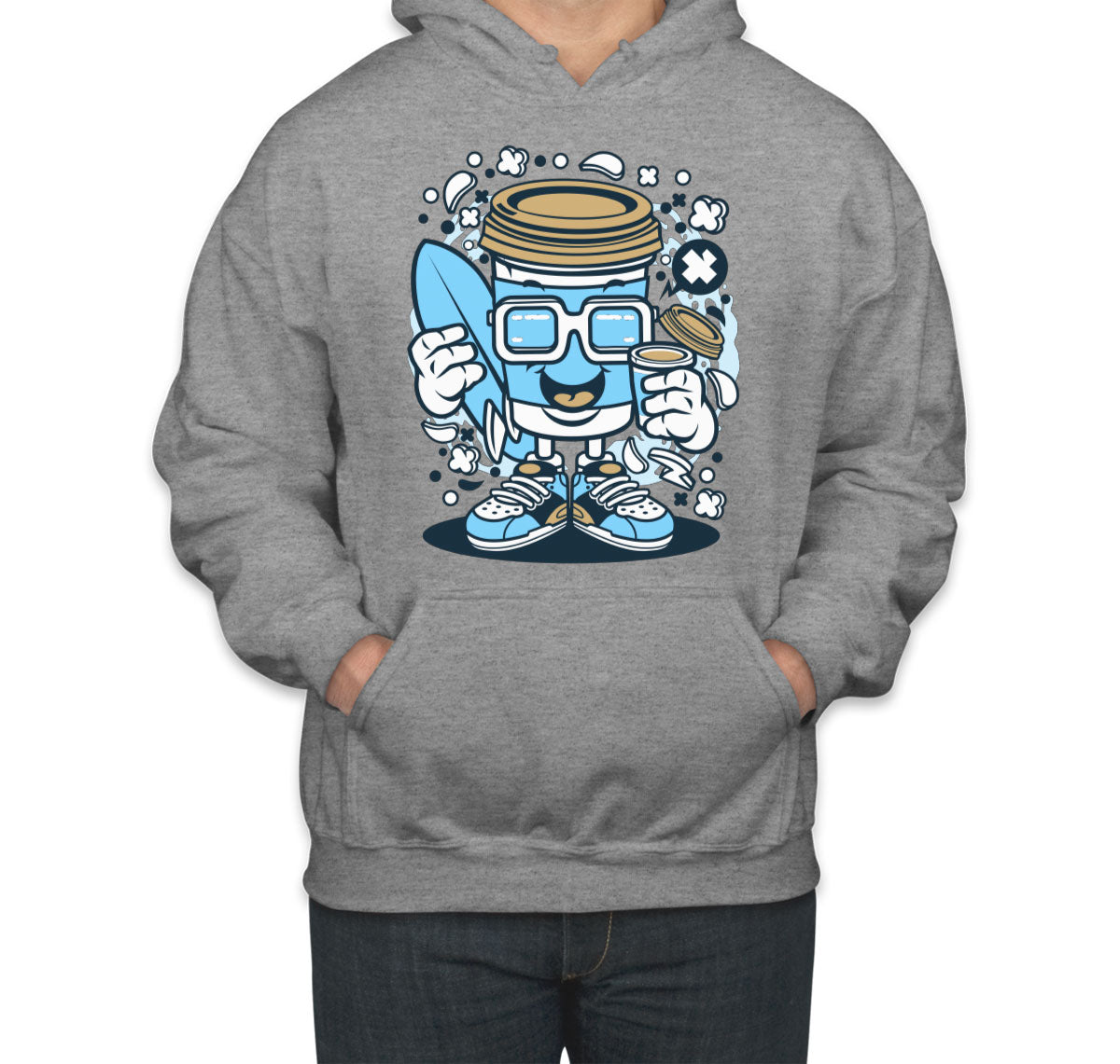 Coffee Cup Surfing Unisex Hoodie