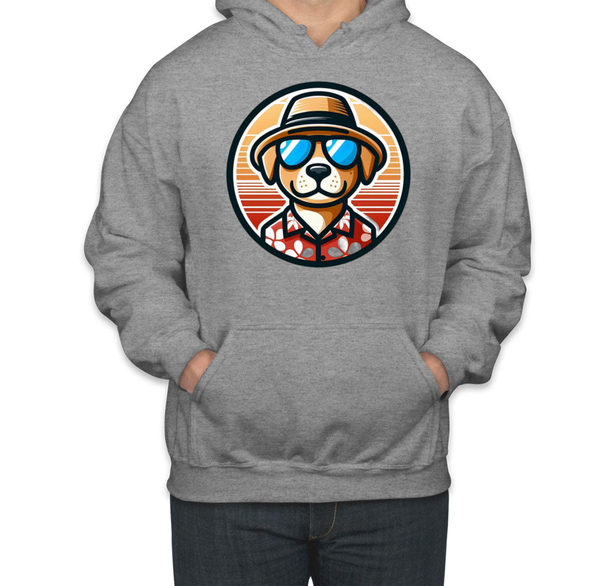 Cool Dog With Hat And Sunglasses Unisex Hoodie