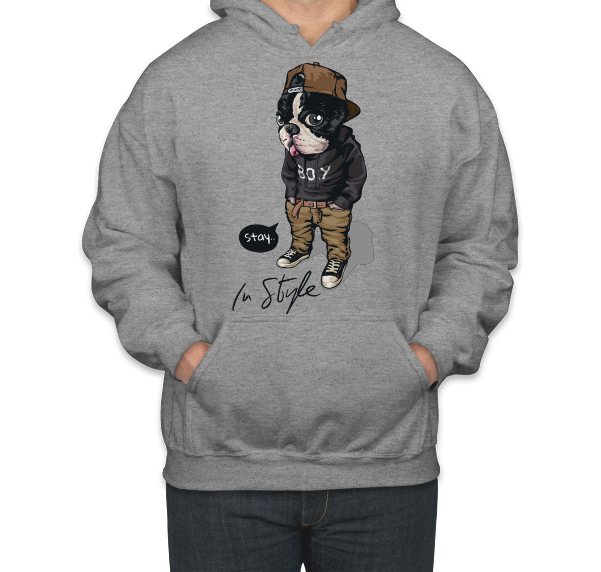 Cool Pug Boy Stay In Style Unisex Hoodie