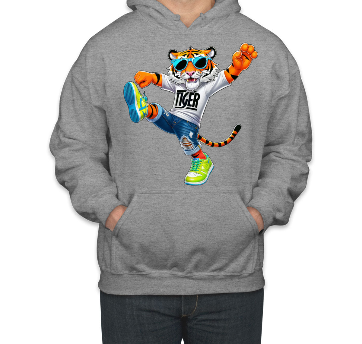 Dancing Tiger Unisex Hoodie