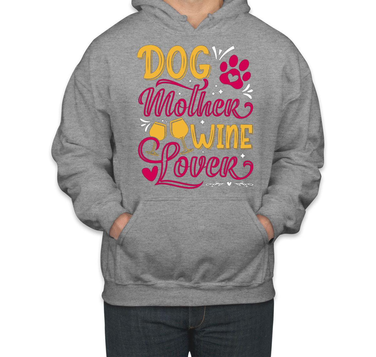 Dog Mother Wine Lover Unisex Hoodie