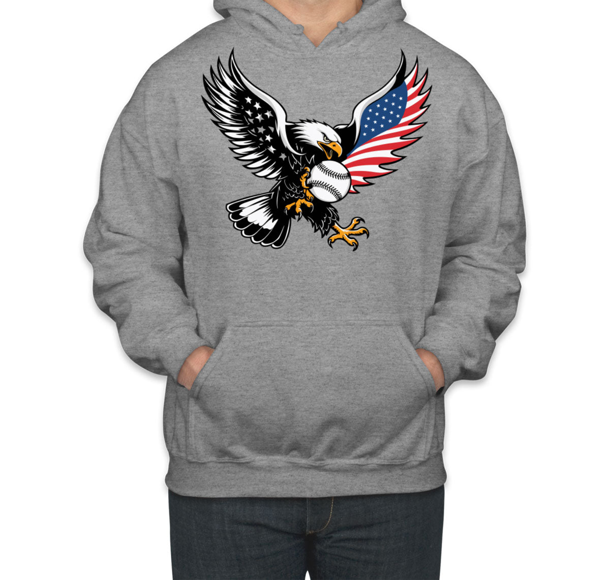 American Eagle Catching Baseball Unisex Hoodie