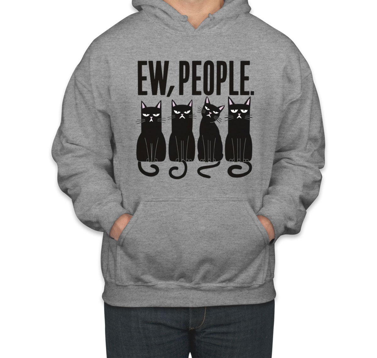 Ew, People Black Cats Unisex Hoodie