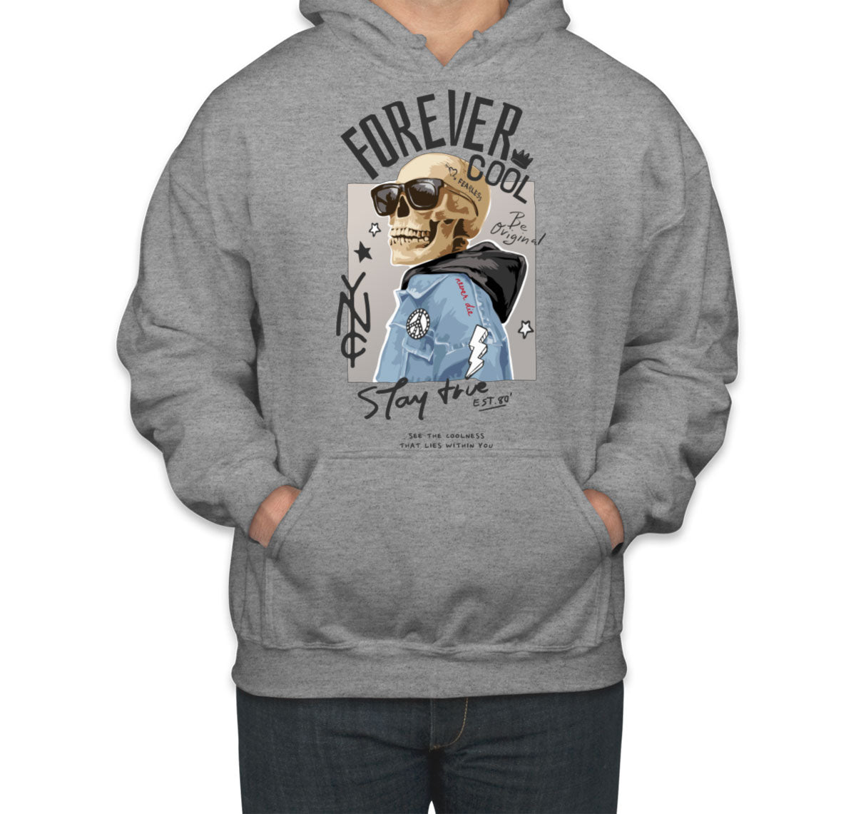 Forever Cool Skeleton Unisex Hoodie