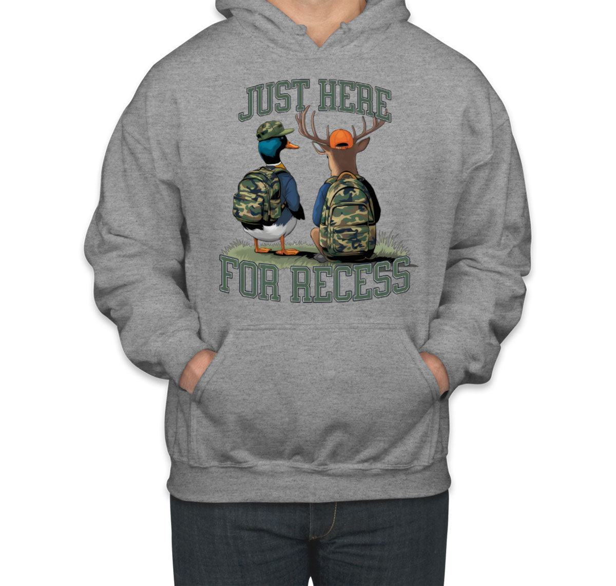 Just Here For Recess Duck And Deer Hunting Unisex Hoodie