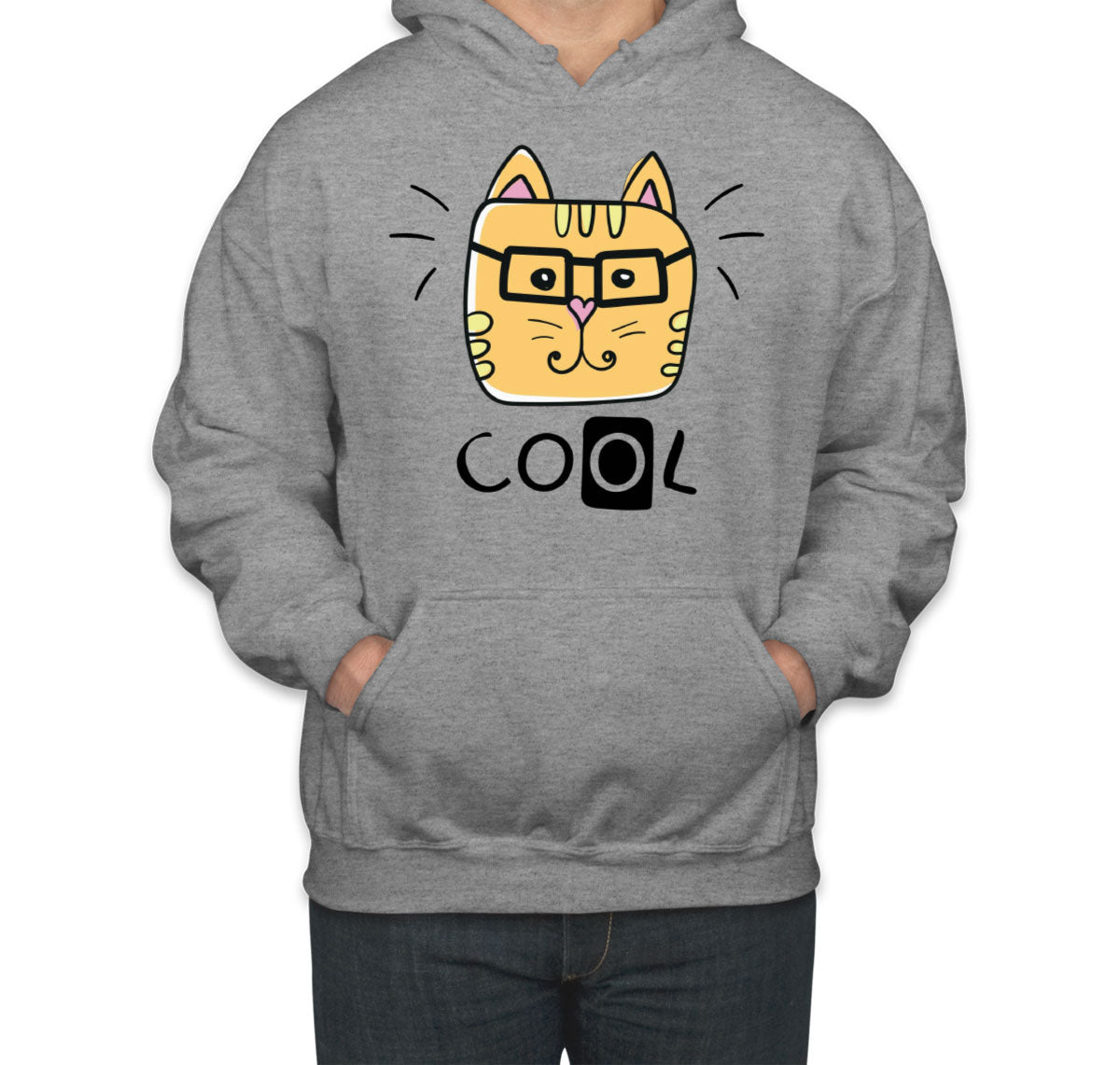 Handdrawing Cool Cat Unisex Hoodie