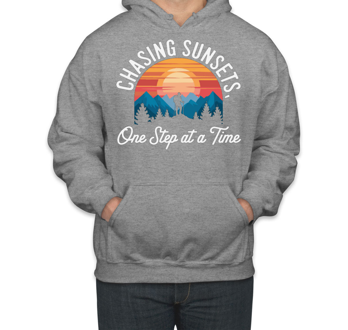Chasing Sunsets, One Step At A Time Unisex Hoodie