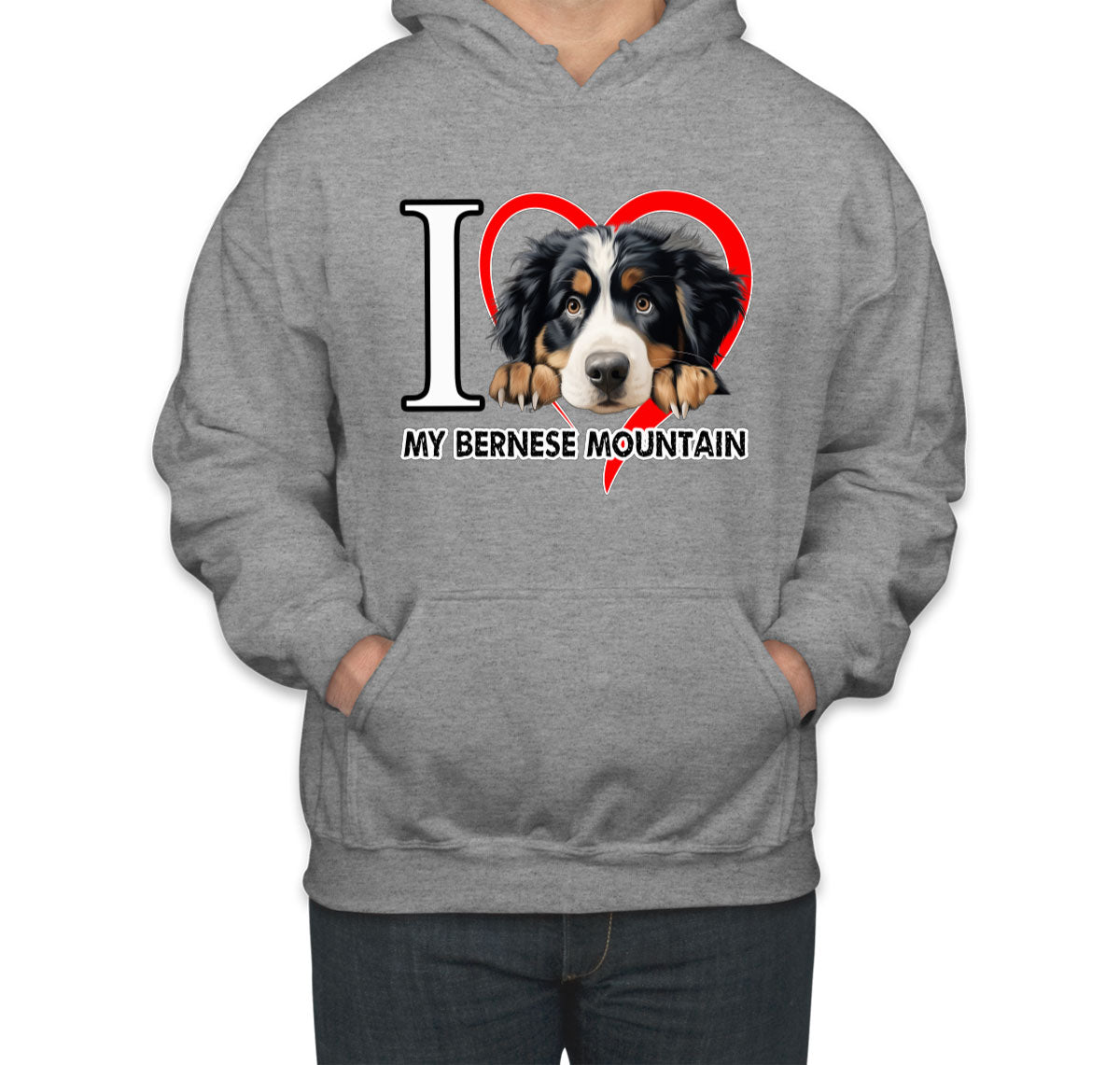 I Love My Bernese Mountain Dog Unisex Hoodie