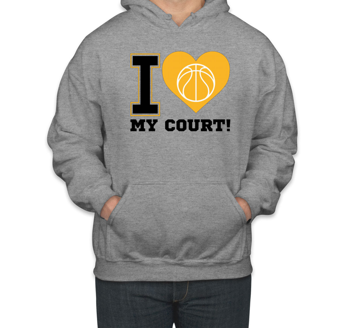 I Love My Court Basketball Unisex Hoodie