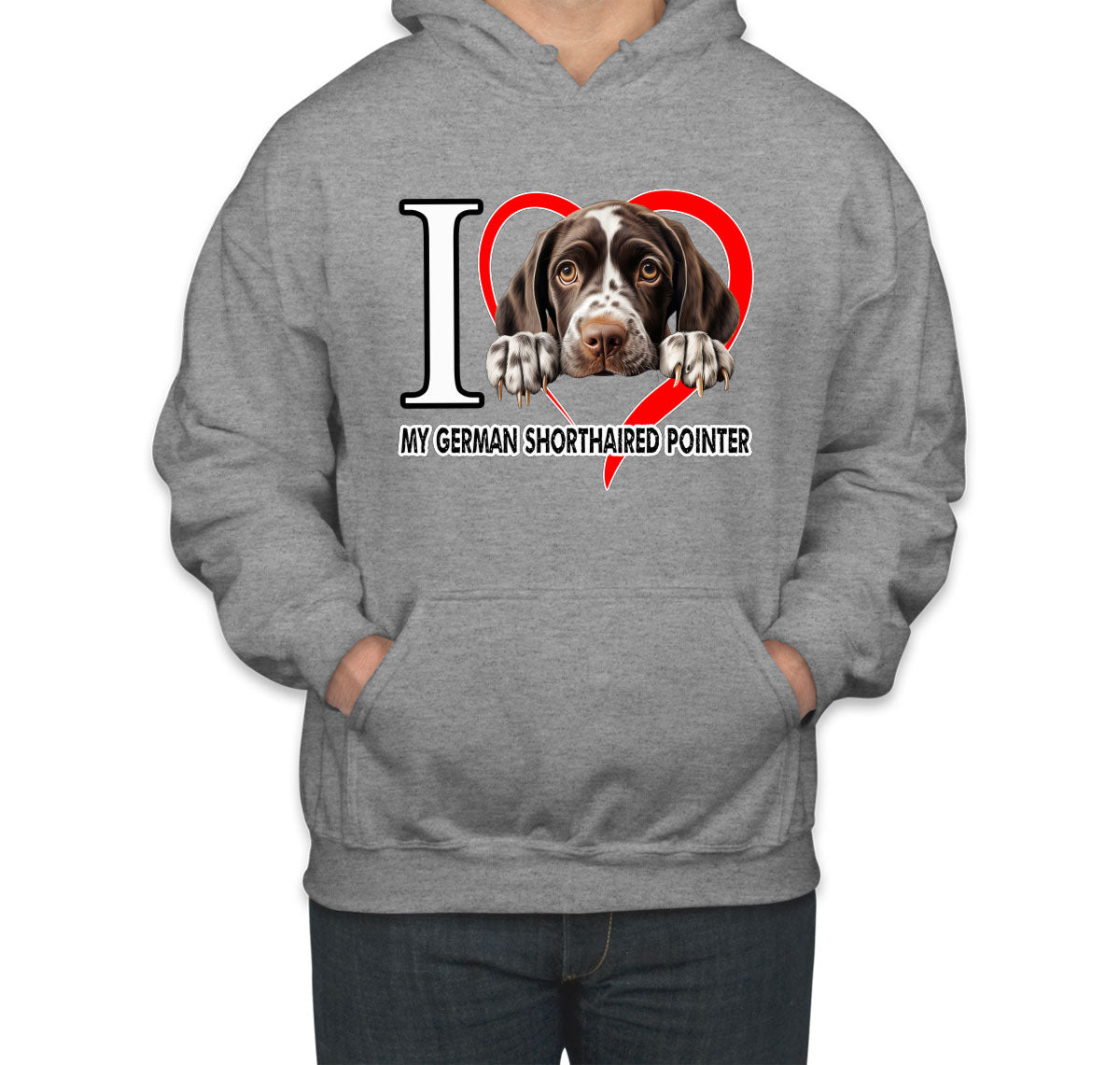 I Love My German Shorthaired Pointer Dog Unisex Hoodie