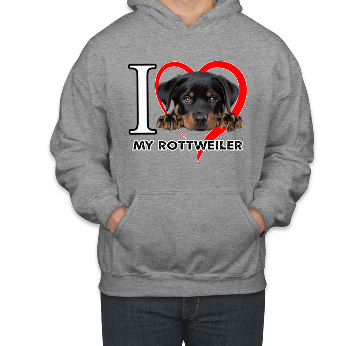 I Love My Rottweiler Dog Unisex Hoodie
