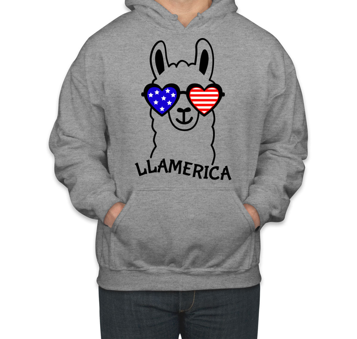 Llama America Patriotic Unisex Hoodie