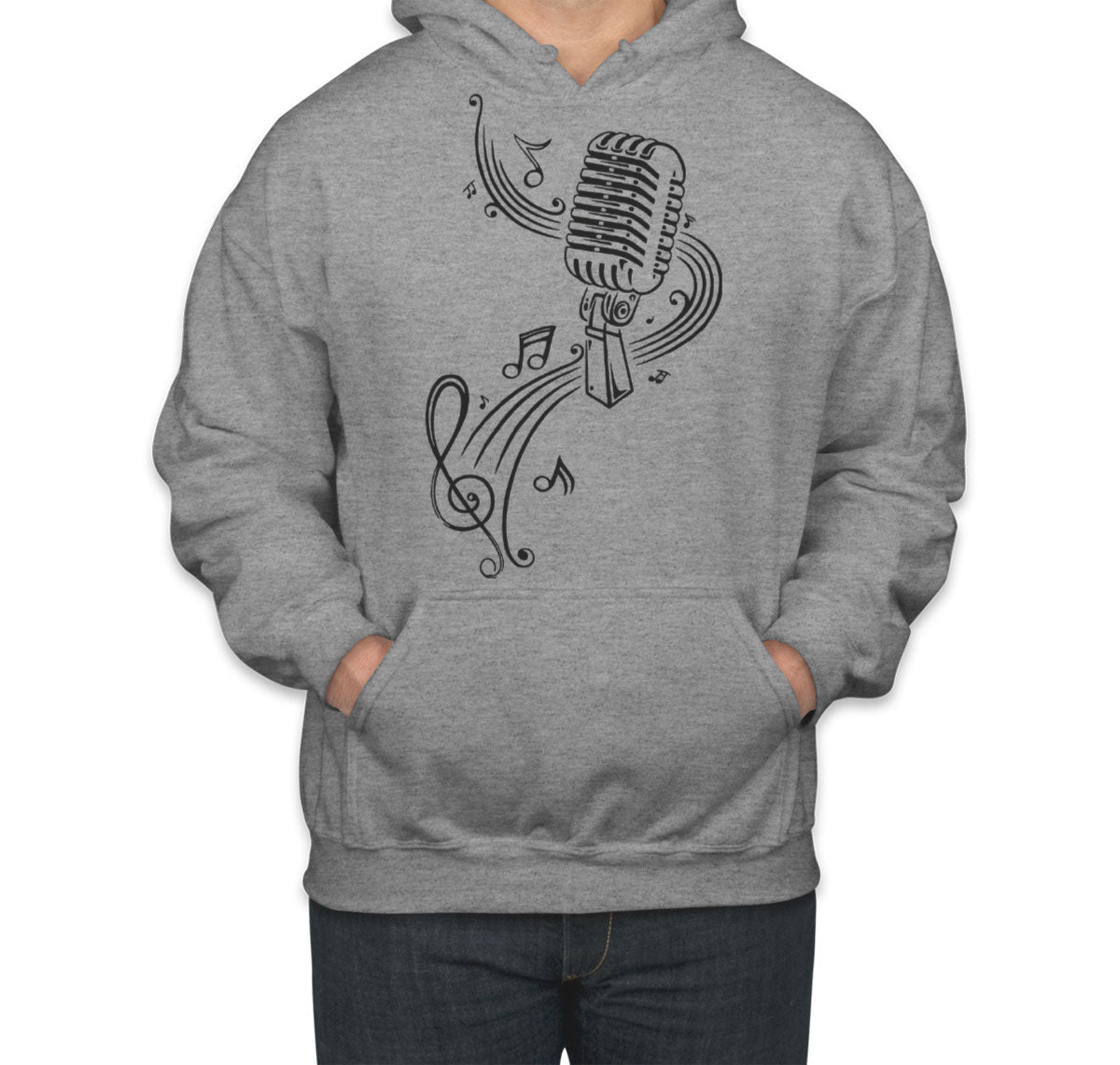 Microphone Music Unisex Hoodie