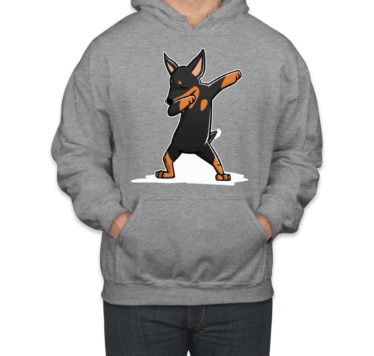 Dabbing Miniature Pinscher Dog Unisex Hoodie