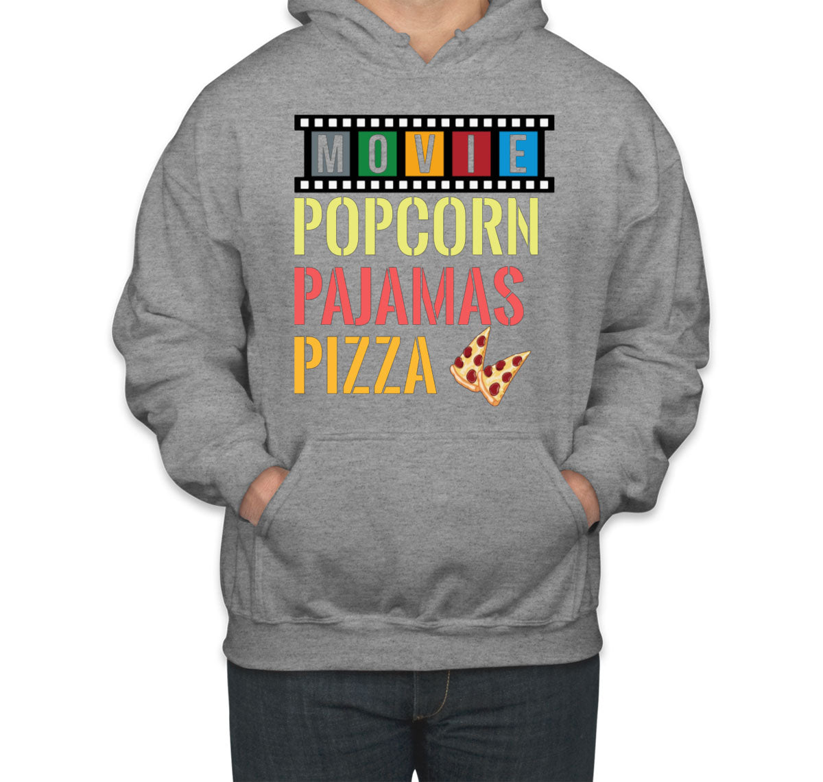 Movie Popcorn Pajamas Pizza  Unisex Hoodie
