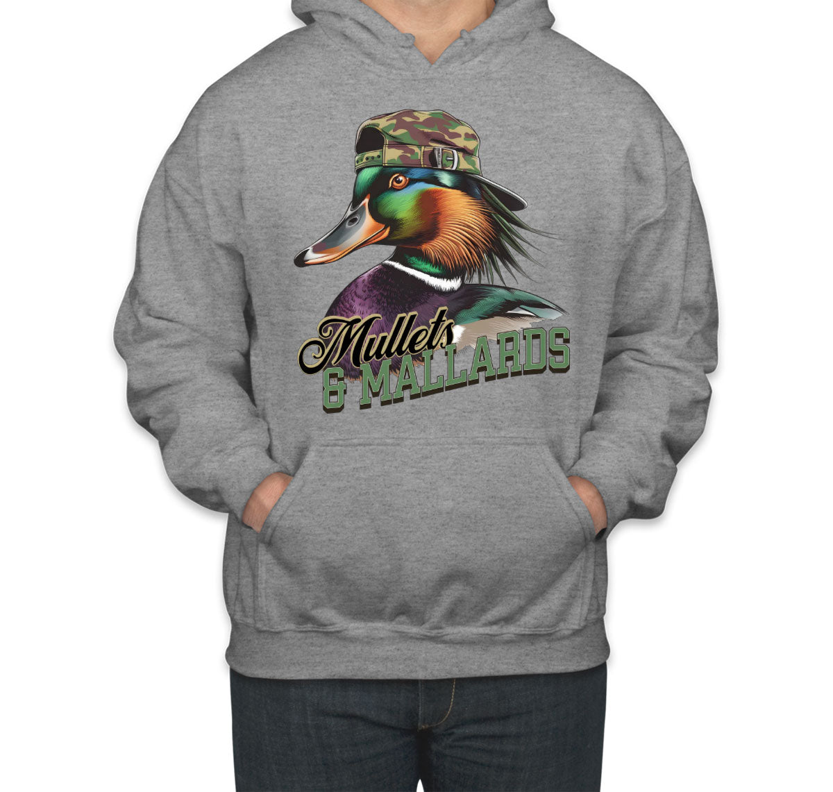 Mullets And Mallards Duck Hunting Unisex Hoodie