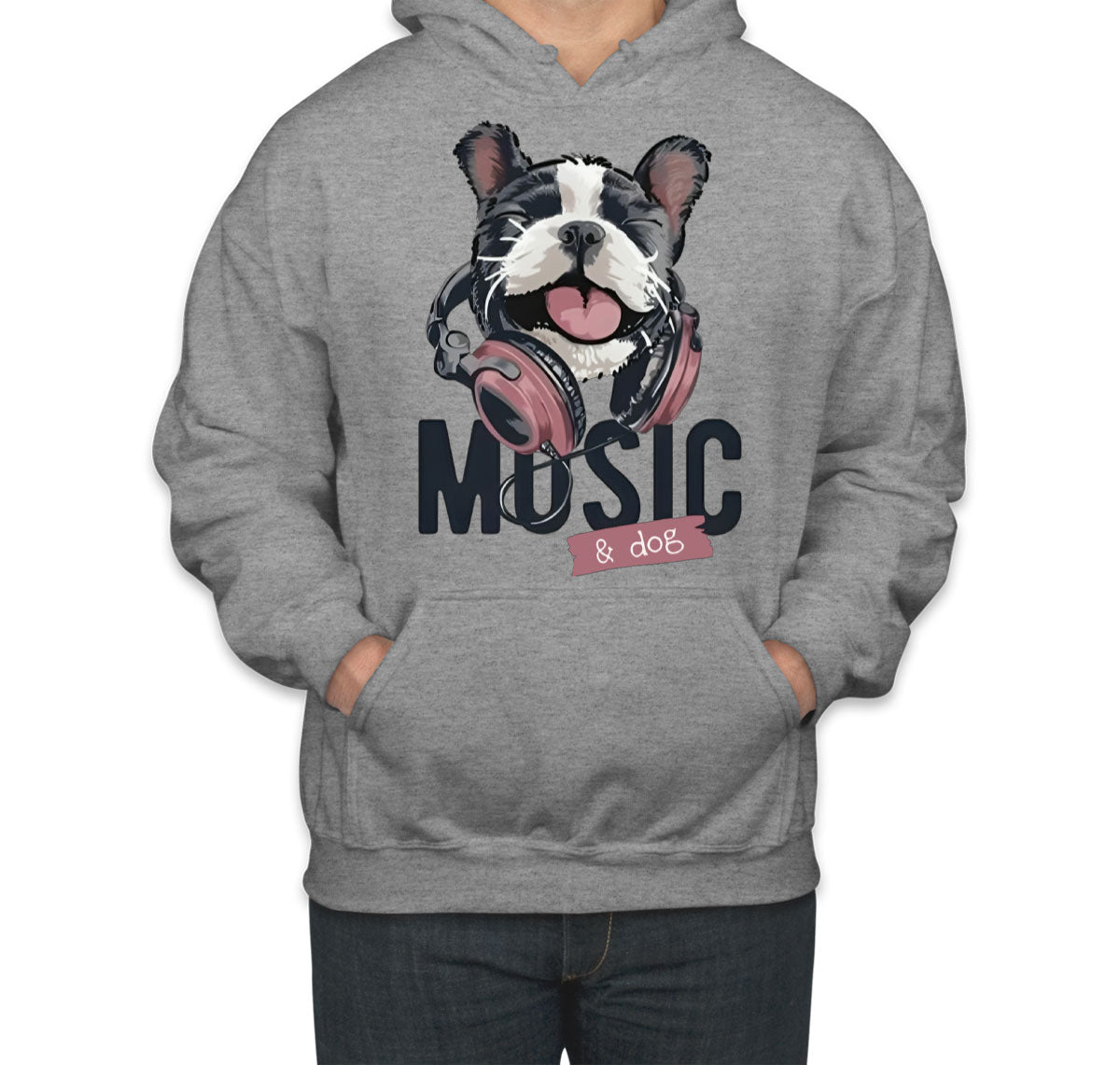 Music And Dog Unisex Hoodie